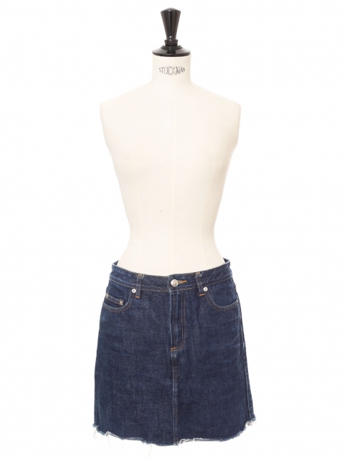 Dark blue denim mini skirt Retail price €140 Size 34