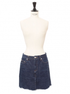 Dark blue denim mini skirt Retail price €140 Size 34