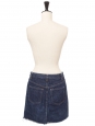 Mini jupe en jean bleu brut bas effiloché Px boutique 140€ Taille 34