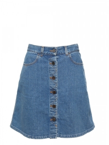 Medium blue denim buttoned high waist skirt Retail price €345 Size XS/S