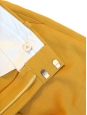 High waist mustard yellow pleated crepe shorts Retail price €490 Size 36/38