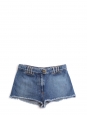 Dark blue denim frayed mini shorts Retail price €380 Size 40