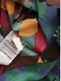 Débardeur en soie imprimé fleuri rose vert jaune et bleu mauve Prix boutique 250€ taille 36