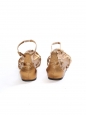 Sandales plates gladiator en cuir métallisé doré Prix boutique 550€ Taille 36