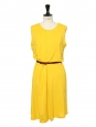 Bright sunny yellow jersey sleeveless dress Retail price €120 Size L