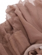 CHLOE Light brown plissé-chiffon maxi skirt Retail price €1500 Size 38/40