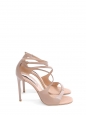 Sandales à talon stiletto et bride cheville en faux cuir eco-friendly nude rosé Prix boutique 660€ Taille 40