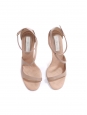 Sandales à talon stiletto et bride cheville en faux cuir eco-friendly nude rosé Prix boutique 660€ Taille 39,5