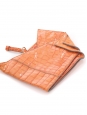 Orange croco embossed leather clutch bag Retail price €700