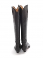 DENVEE Black leather cow boy heel boots NEW Retail price €690 Size 38