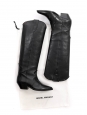DENVEE Black leather cow boy heel boots NEW Retail price €690 Size 38