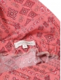 OPULENCE Robe bustier en coton rose imprimé bandana Taille 36