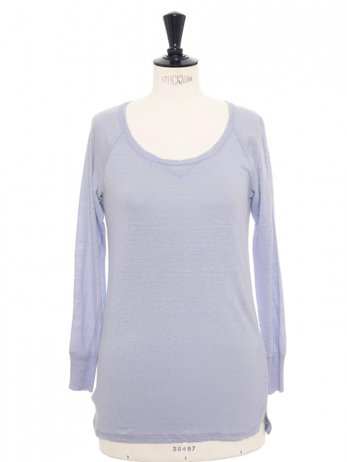 Lavender blue linen long sleeves top Size S / 36