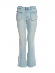 Jean flare cropped à poches taille haute bleu clair Prix boutique 275€ Taille 27