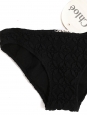 Maillot de bain deux pièces bikini triangle noir, brodé de perles NEUF Px boutique 250€ Taille 34