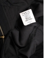 Pantalon taille haute en piqué de laine noir ceinture doré Prix boutique 890€ Taille 38