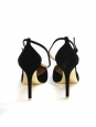 Chaussures à talon et bride cheville en faux suède noir NEUVES Px boutique 600€ Taille 37,5