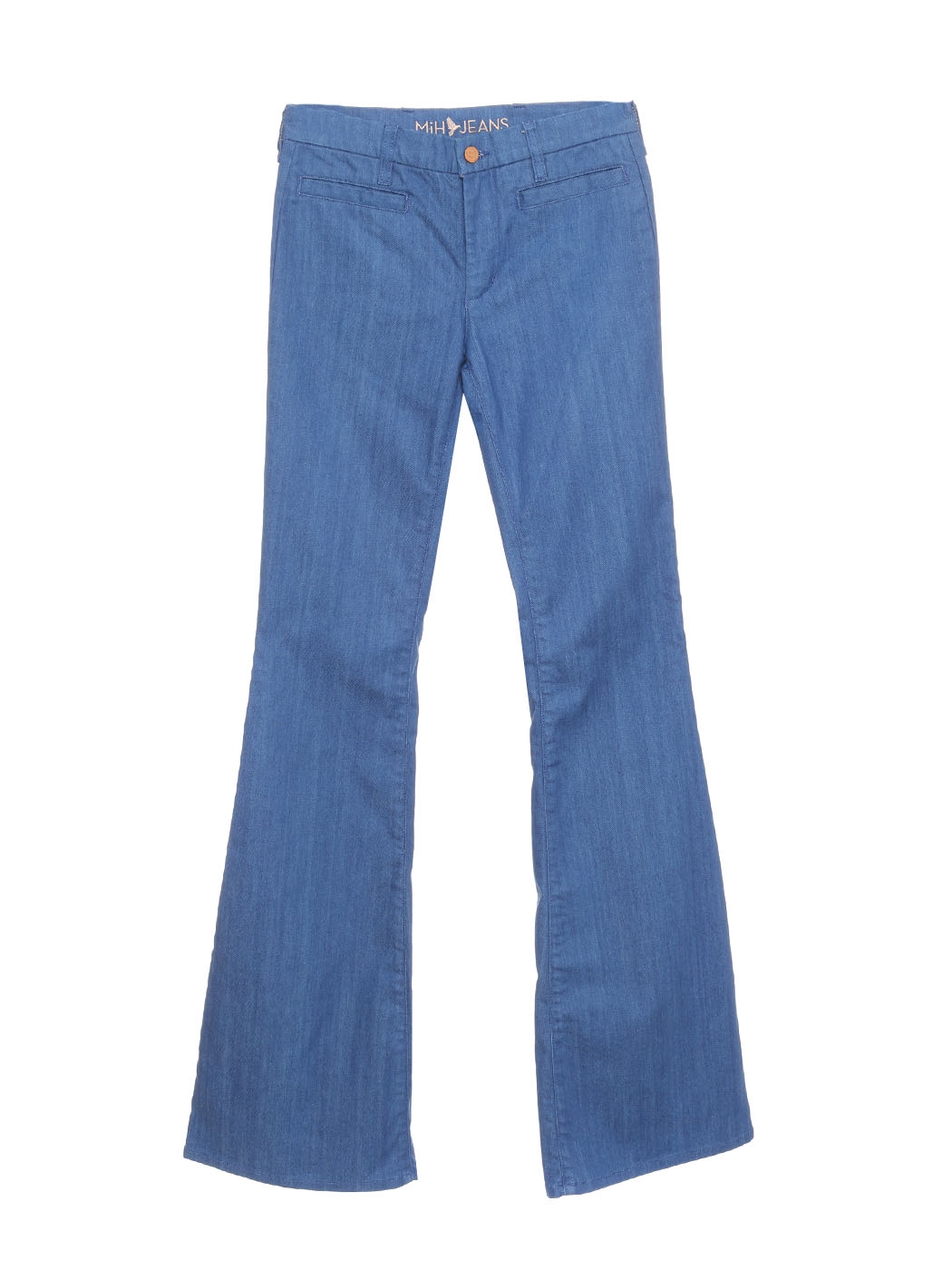 Boutique MIH Bright blue denim Marrakesh mid rise kick Flare Jeans Retail €240 Size 25