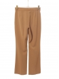 Pantalon droit en crêpe beige camel Prix boutique 550€ Taille 34