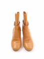 Camel yellow leather heel ankle boots Retail price €690 Size 41