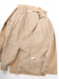 Manteau trench en coton beige camel et boutons écaille Prix boutique 540€ Taille 38/40