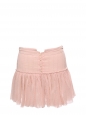 Mini jupe taille basse en voile de soie rose pastel Px boutique 950€ Taille 36