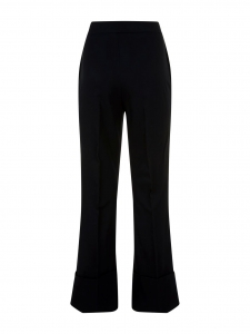 ANGELA Angela kick-flare cropped black wool crepe pants Retail price €525 Size 36/38