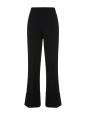 Pantalon Angela taille haute en crêpe de laine noire coupe évasée Prix boutique 525€ Taille 36/38