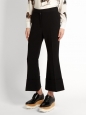 Pantalon Angela taille haute en crêpe de laine noire coupe évasée Prix boutique 525€ Taille 36/38