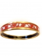 Bracelet ACTE III fin plaqué or en émail rouge, blanc et doré Prix boutique 385€