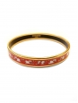 ACTE III gold plated, red and white enamel thin bracelet Retail price €385