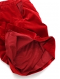 Cardinal red velvet high waist midi length skirt Retail price €330 Size XS