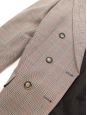 Veste blazer cintrée double boutonnière en laine écossais beige gris noir Px boutique 1350€ Taille 34/36