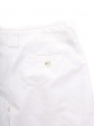 White linen and cotton wide leg high waist pants Retail price €390 Size 40