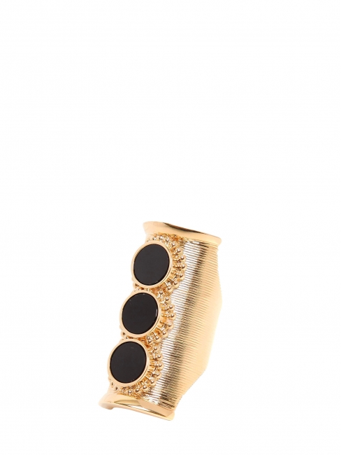 DJILL Gold-tone brass textured ring Retail price €300 Size 54