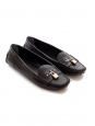 Padlock black shiny leather loafers with gold and silver lock Retail price €550 Size 40.5
