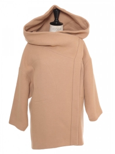 Manteau en laine camel à très grande capuche Prix boutique 3000€ Taille 38