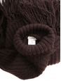 Chocolate brown Irish knit wool sleeveless poncho sweater Retail price €1500