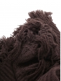 Chocolate brown Irish knit wool sleeveless poncho sweater Retail price €1500