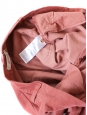Pantalon taille haute flared en velours côtelé rose Prix boutique 415€ Taille 36