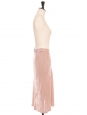 Jupe longue taille haute en velours rose poudre Prix boutique 230€ Taille S