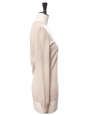 V-neck beige cashmere sweater Retail price €240 Size M