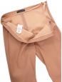 Nude pink stretch leather leggings Retail price €2040 Size M