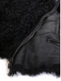 Midnight blue suede and black shearling jacket Retail price €5000 Size XS/S
