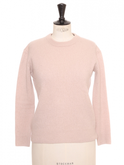 Light pink cashmere sweater with bow at neckline Retail price €305 Size XS