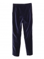 Midnight blue velvet straight let pants Retail price €200 Size 40