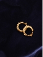 Gold clip hoop earrings