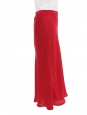 Jupe longue taille haute en satin rouge rubis Prix boutique 230€ Taille XS