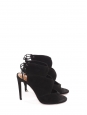 PASADENA 105 cut out black suede suede leather heel sandals  Retail price €460 Size 36