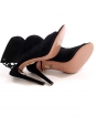 PASADENA 105 cut out black suede suede leather heel sandals  Retail price €460 Size 36